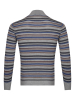 Джемпер, стойка, молния, в полоску_ (483, Серый, 60 - 4XL )