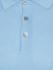 Поло на пуговицах, короткий рукав, однотонное-полоска (016, Голубой, 50)