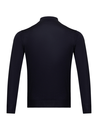 Поло, на пуговицах, длин. рукав (598, Синий, 48)