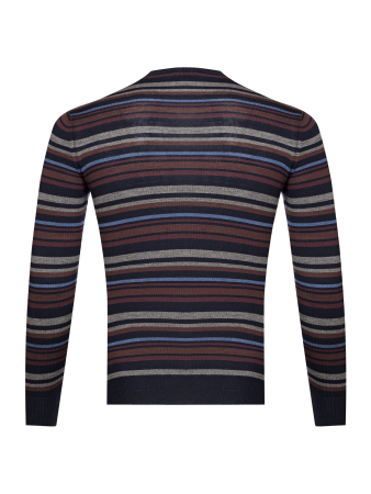 Джемпер, круглый ворот, в полоску (488, Черный, 48 - S )