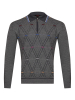 Поло  на  молнии, длин.рук.,клетка (00200, Серый, 46 - XS     )