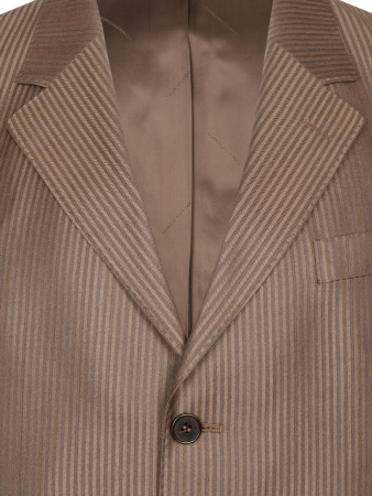 Костюм, EM, классика, в полоску, 3пуг., 1шл. (E01, Песочный, 48, 4)