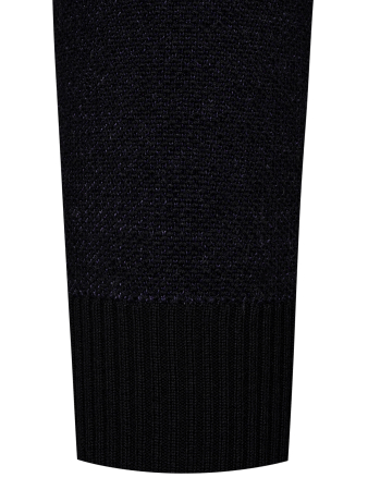 Джемпер ворот-стойка, длин. рукав, без принта, на молнии (243, Темно-синий, 48 - S)