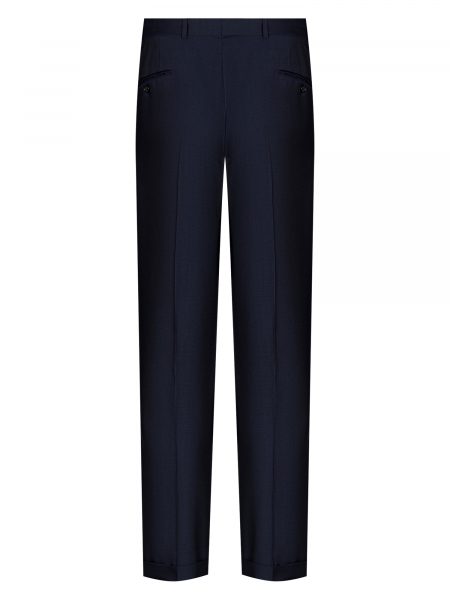 Брюки, S.M.T.,  однотонные, манжеты, защипы (009, Темно-синий, 54, 4)