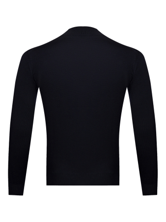 Джемпер, стойка, однотон., дл/рукав (008, Темно-синий, 46 - XS)