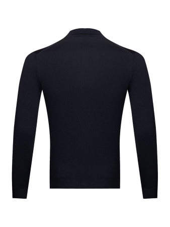 Поло на пугов., однотон., дл/рук. (008, Темно-синий, 48 - S)