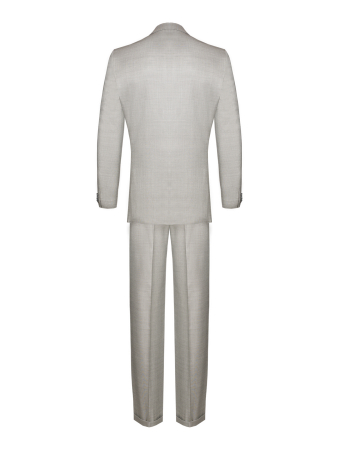Костюм, EM, классика, однотон., 3 пугов./прорез.карм.с клап., 2шл, б.кл.с манж. (305, Серый, 52 , 8)