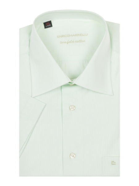 Сорочка, EM, короткий рукав , пуговицы, однотонная (Y00, Салатовый, 41/42)