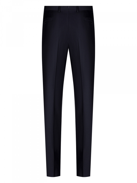 Брюки, Ravazzolo, средне-притал., без защипов, однотон. (75111, Синий, 56 , R)