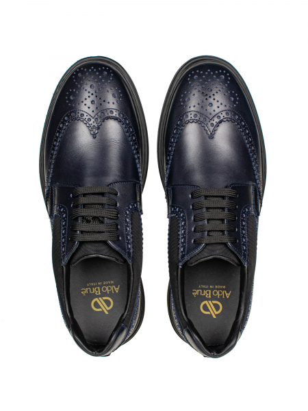 Ботинки, Aldo Brue (Синий, 41, 80% кожа (теленок), 20% ткань)