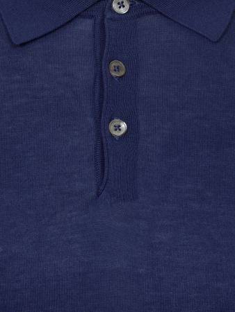 Поло SLIM,на пуговицах,корот.рукав.однотон. (800, Синий, 54)