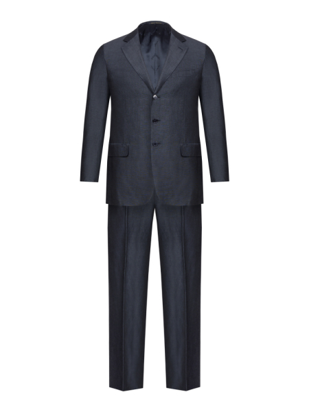 Костюм, Ravazzolo, классический, однотон., 3 пугов., 2шл (43640, Темно-синий, 50, R)