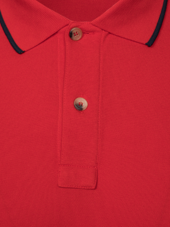 Поло ,короткий рукав, однотонное (99008, Красный, 58-3XL  рукав 22 см)