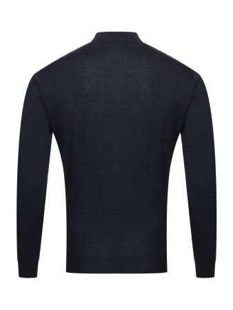 Кардиган на молнии,  длинный рукав, однотонный (00026, Темно-синий, 52 - L  рукав 64 см)