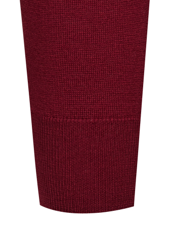 Джемпер,SLIM, круглый ворот, длинный рукав, однотонный (029, Вишня, 58)