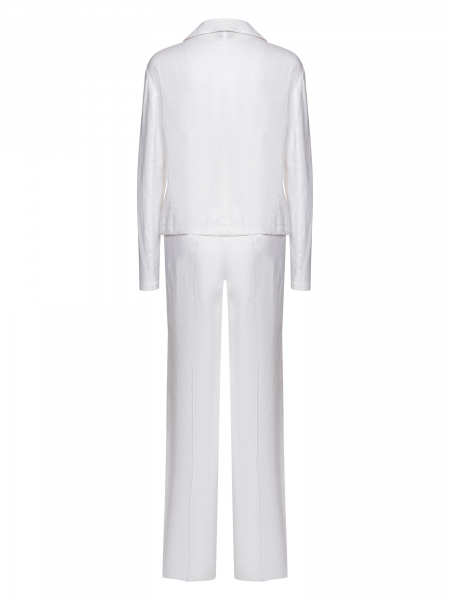 Костюм брючный, Modyva  (жакет+брюки+топ) (010, Белый, 40)