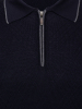 Поло на молнии, однотон., дл/рукав (381, Темно-синий , 50)