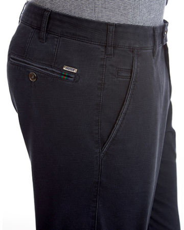 Брюки, Meyer, спорт-классика, силуэт "Bonn", клетка (18, Синий, 50)