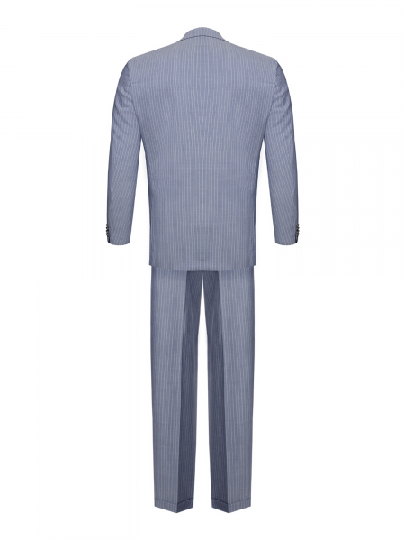 Костюм, BEN, Jaguar , классика, в полоску (25, Голубой в белую полоску, 46, 6)