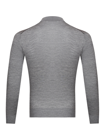 Поло, на пуговицах, дл/рукав (160, Светло-серый, 50)