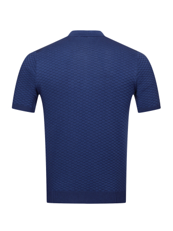 Поло, на молнии, кор/рук.,с выработ. (204, Синий, 52)