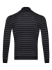 Джемпер, стойка, молния, в полоску (212, Черный, 58 - 3XL     )
