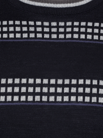 Джемпер, круглый ворот, длин.рук., квадратики (05424, Синий, 50 - M)