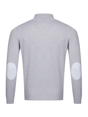 Кардиган , ворот-стойка на молнии, длинный рукав (20971, Серый/Голубой, 56 - XXL  рукав 62 см)