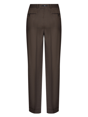 Брюки BOY,  c защип., манжеты, однотон. Jaguar (37, Коричневый, 50, 6)