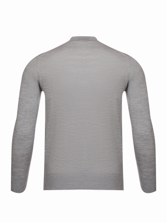 Поло 3 пуговицы, однотон., дл/рукав (015, Светло-серый, 50)