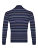 Джемпер, стойка, молния, в полоску (084, Темно -синий , 60 - 4XL)