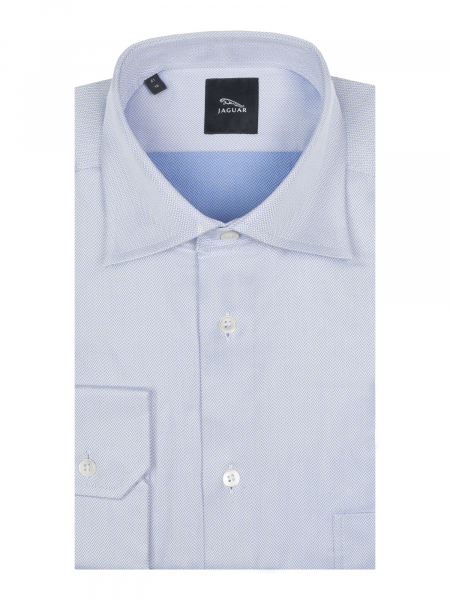 Сорочка, Jaguar, ДР, классика, елочка (22, Голубой, 37 (14 1/2))
