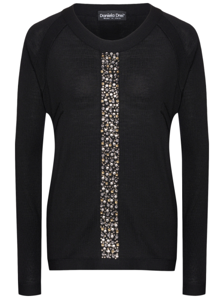 Пуловер, Daniela Drei, длин.рук. (600, Черный, 48)