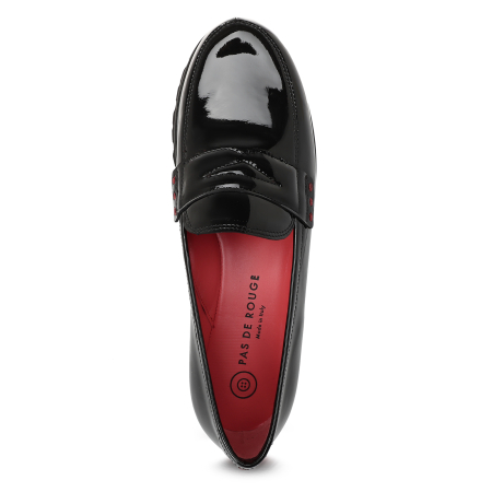 Лоферы, Pas De Rouge (Черный, 38,5, 100% лак)
