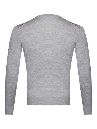 Джемпер, круглый ворот, SF, дл/ рукав 64 см (160, Светло-серый, 50 - M)