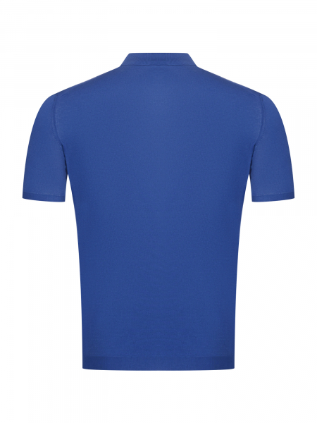 Поло SLIM,на пуговицах,корот.рукав.однотон. (080, Синий, 52)