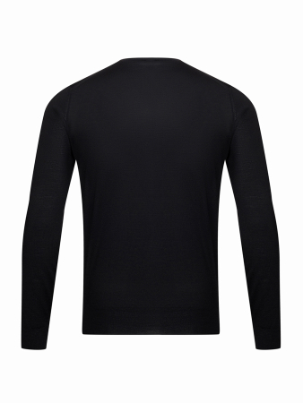 Джемпер, круглый ворот, однотон.дл/рук. (002, Черный, 56)