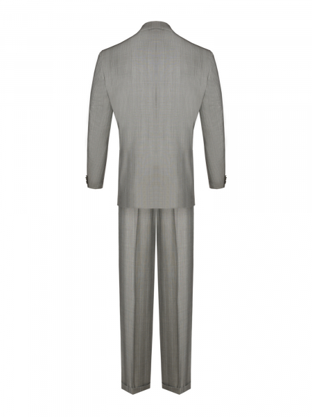 Костюм, EM, классика, полоска, 3 пугов./прорез.карм.с клап., 2шл, б.кл.с манж. (301, Серый, 58 , 6)