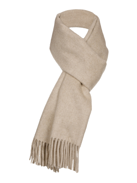 Шарф, Piacenza, однотонный, с бахрамой (7, Бежевый, 0,36 х 180 см)