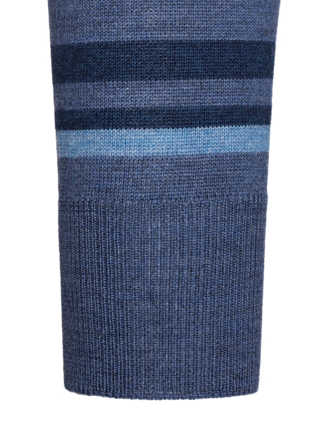 Джемпер, стойка, молния, в полоску_ (486, Синий, 48 - S )