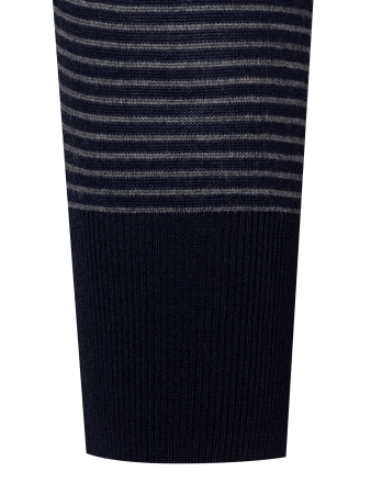 Поло на пуговицах, дл/рукав, в полоску (831, Т-синий в полоску, 52)