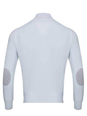 Кардиган , ворот-стойка на молнии, длинный рукав (20511, Голубой/Серый, 50 - M  рукав 62 см)