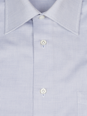 Сорочка, Ravazzolo, крапинка, пуговицы, длин. рукав (002, Синий, 42)