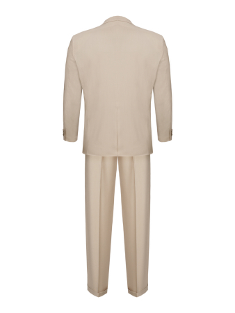 Костюм, U.S.Polo, классика, однотон., 3 пугов./прорез.карм.с клап., 1шл, б.кл.с манж. (505, Бежевый, 48, 6)
