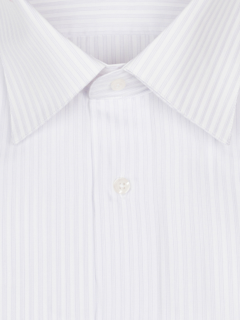 Сорочка, длинный рукав, классика, запонки, полоска (760, Сиреневый, 41/42)