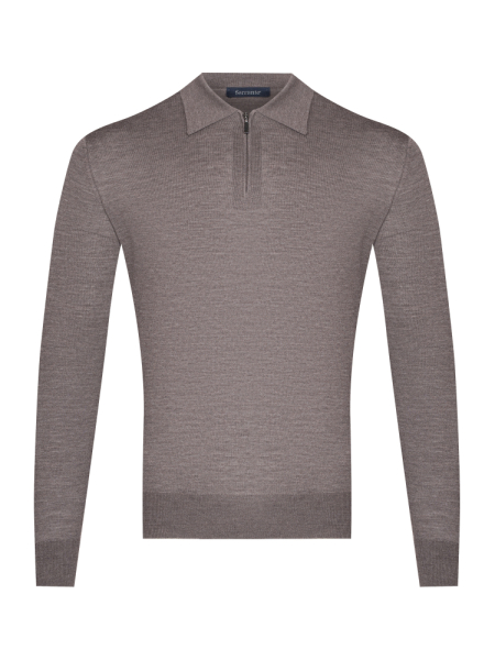 Поло на молнии , дл/рукав (480, Кофейный, 50)