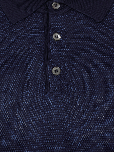 Поло SLIM, на пуговицах, короткий рукав, однотонное (081, Синий, 56)