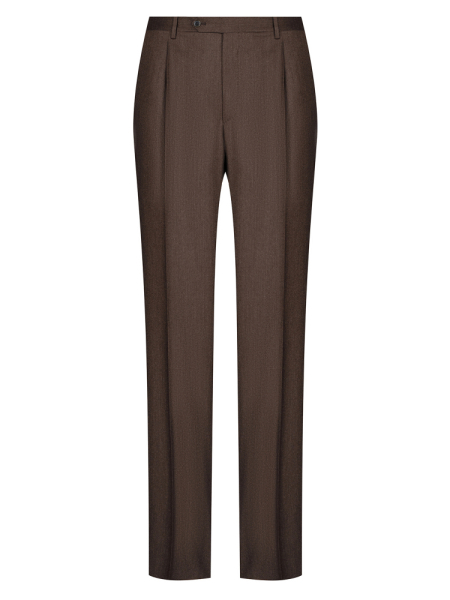 Брюки, S.M.Tauzen, с защипами (00074, Темно-коричневый, 58 , R)