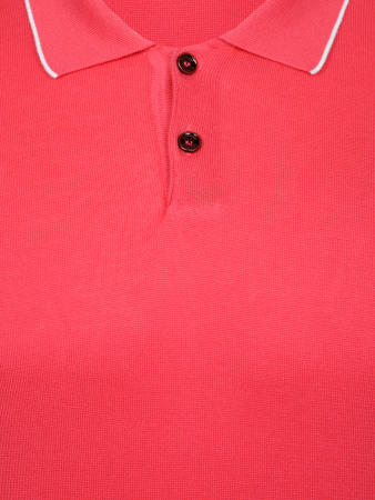 Поло , SF, однотонное, короткий рукав (614, Коралловый/Белый, 50 - M  рукав 22 см)