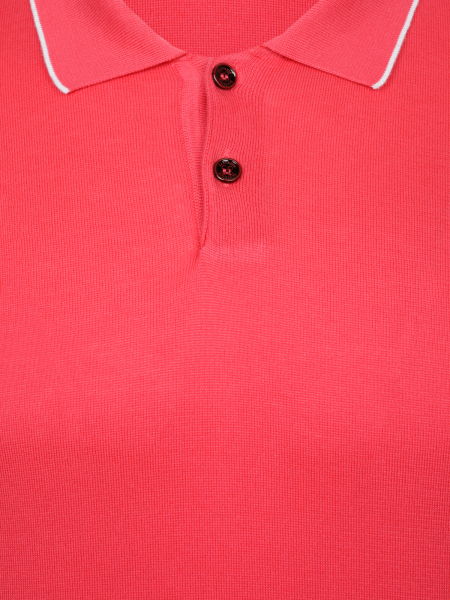Поло , SF, однотонное, короткий рукав (614, Коралловый/Белый, 50 - M  рукав 22 см)